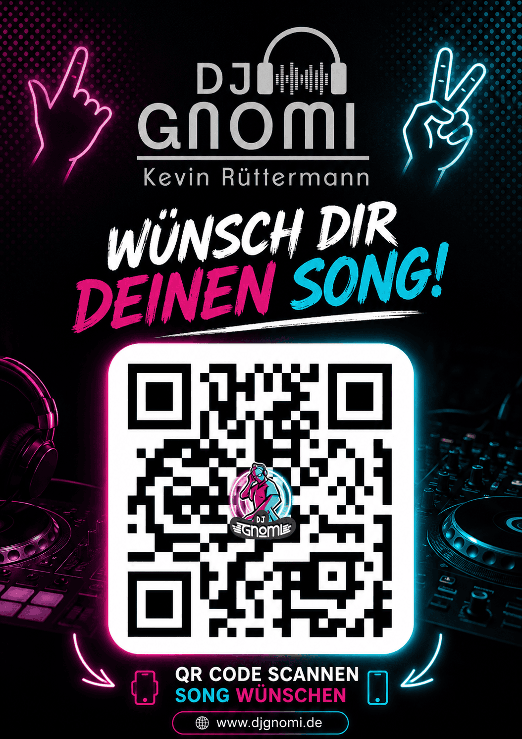 Wünsch dir deinen Song - DJ Gnomi QR Code
